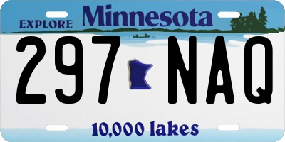 MN license plate 297NAQ
