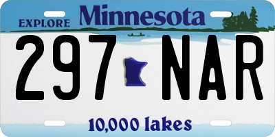 MN license plate 297NAR