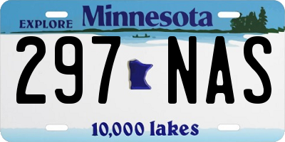 MN license plate 297NAS