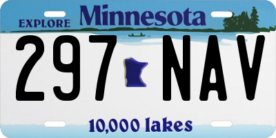 MN license plate 297NAV
