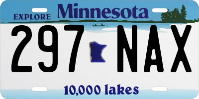 MN license plate 297NAX