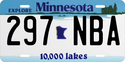 MN license plate 297NBA