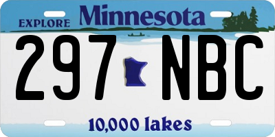 MN license plate 297NBC
