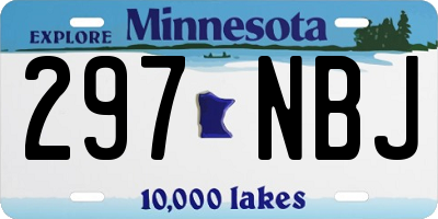 MN license plate 297NBJ