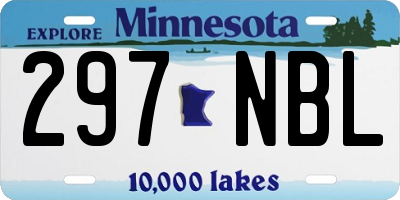 MN license plate 297NBL