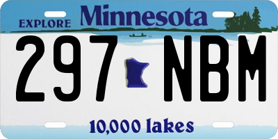 MN license plate 297NBM
