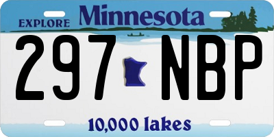 MN license plate 297NBP