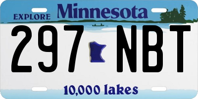 MN license plate 297NBT