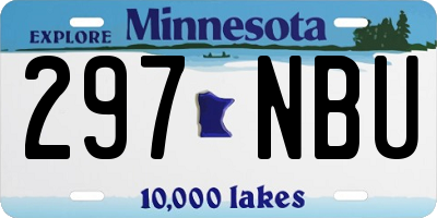 MN license plate 297NBU