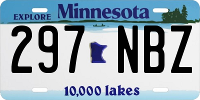 MN license plate 297NBZ