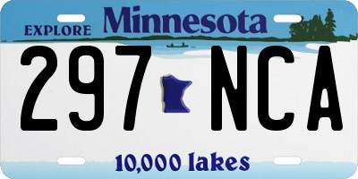 MN license plate 297NCA
