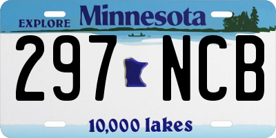 MN license plate 297NCB