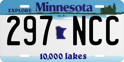 MN license plate 297NCC