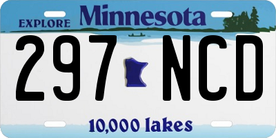 MN license plate 297NCD
