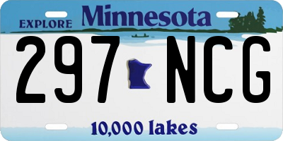 MN license plate 297NCG