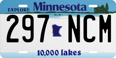 MN license plate 297NCM