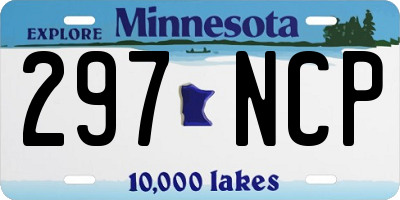 MN license plate 297NCP