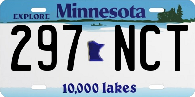 MN license plate 297NCT
