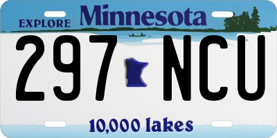 MN license plate 297NCU