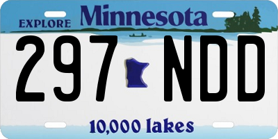 MN license plate 297NDD