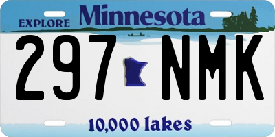 MN license plate 297NMK