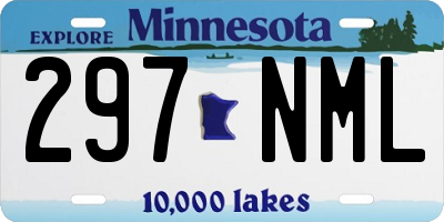 MN license plate 297NML