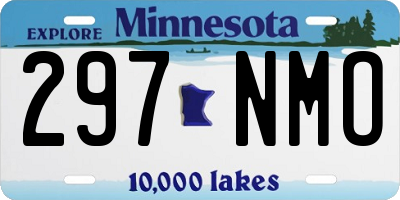 MN license plate 297NMO