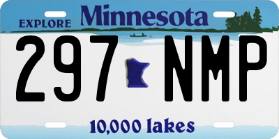 MN license plate 297NMP