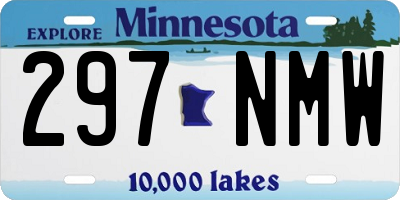 MN license plate 297NMW