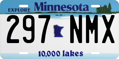 MN license plate 297NMX