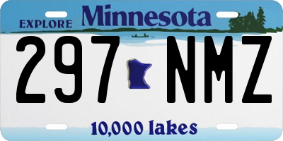 MN license plate 297NMZ