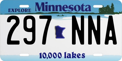 MN license plate 297NNA