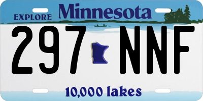 MN license plate 297NNF