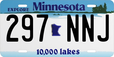 MN license plate 297NNJ