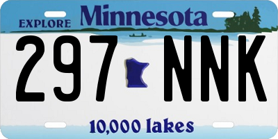 MN license plate 297NNK