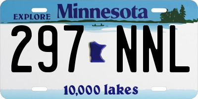 MN license plate 297NNL