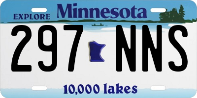 MN license plate 297NNS