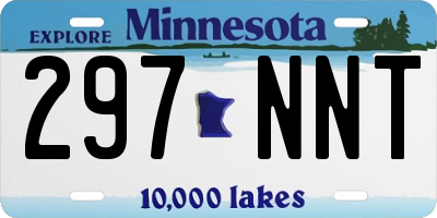 MN license plate 297NNT