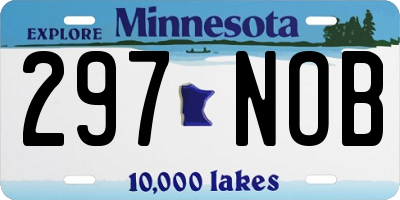 MN license plate 297NOB