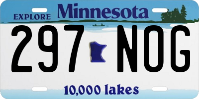 MN license plate 297NOG