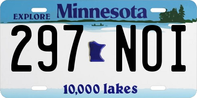 MN license plate 297NOI