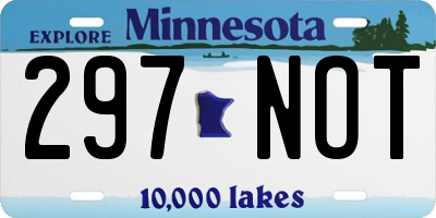 MN license plate 297NOT
