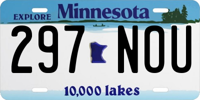 MN license plate 297NOU