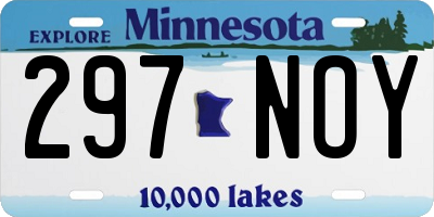 MN license plate 297NOY