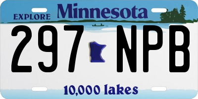 MN license plate 297NPB
