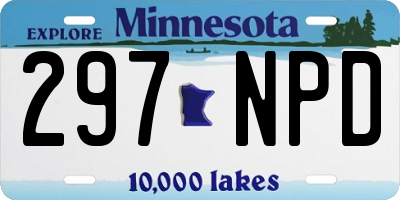 MN license plate 297NPD
