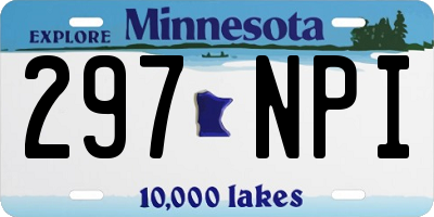 MN license plate 297NPI