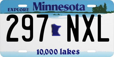 MN license plate 297NXL