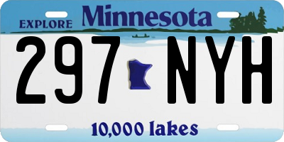 MN license plate 297NYH