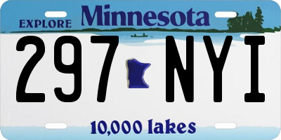 MN license plate 297NYI